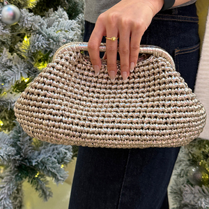 Bolso <span class=keywords><strong>de</strong></span> Mano Metálico Hecho a Mano <span class=keywords><strong>de</strong></span> Alta Calidad <span class=keywords><strong>para</strong></span> Mujer, Bolso <span class=keywords><strong>de</strong></span> Mano Pequeño <span class=keywords><strong>para</strong></span> Eventos Nocturnos y Bodas, Bolso <span class=keywords><strong>de</strong></span> <span class=keywords><strong>Ganchillo</strong></span>, Bolso <span class=keywords><strong>de</strong></span> Playa - Product Image 3