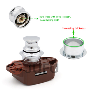 Serrure de meuble pour caravane S6214B, grande serrure à bouton poussoir <span class=keywords><strong>marron</strong></span> pour camping-car - Product Image 3