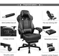 Cadeaux populaires du vendredi noir Silla Gamer Pro noir inclinable Sedia Racing chaises de jeu d'ordinateur Massage trône de jeu pour maître