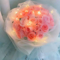 Guirlande lumineuse LED en forme de fleur, boîte cadeau, décoration bouton, petite étoile, fil de cuivre, température de couleur 2700K, 36V pour les fêtes