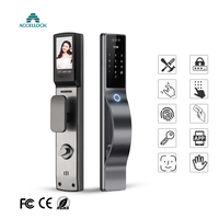 Cerradura Inteligente ACCELLOCK WQ15 con Control por Aplicación Tuya, Reconocimiento Facial, Desbloqueo con Tarjeta, Cámara Biométrica, Almacenamiento en la Nube, Grado C