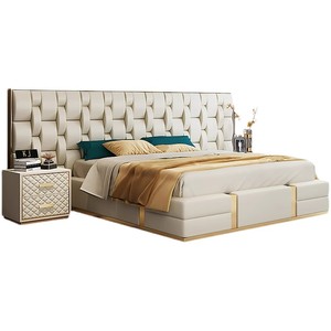 Super Size <strong>Led</strong> Light Luxury Bed Modern <strong>Bedroom</strong> Furniture <strong>Set</strong> Luxury Double Bed Home American Style Solid Wood Bed <strong>Bedroom</strong> - Product Image 4