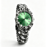 Montre Gothique en Quartz Alabastro Personnalisée pour Homme, Mouvement Quartz Unique à Griffes, Cadran à Pointes, Montre Gothique, Cadeau pour Homme