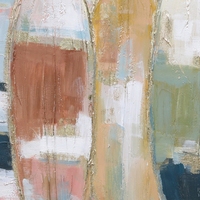 Nouvelle peinture sur toile peinte à la main, style océan côtier, design rame, peinture acrylique colorée, tableaux muraux pour la décoration du salon