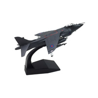Vente en gros de modèles de jets moulés sous pression Modèle de chasseur Harrier à l'échelle 1/72 Modèle militaire ancien classique du Royaume-Uni pour collection OEM accepté