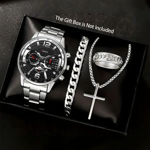 Ensemble de montres pour hommes haut de gamme, bracelet en acier inoxydable, verre quartz, <span class=keywords><strong>date</strong></span> automatique, affichage numérique 41 mm, vente en gros du fabricant - Product Image 1