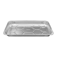 Barquette en aluminium peu profonde pleine grandeur, 50 pièces, jetable, profondeur 1,57 pouce, qualité alimentaire supérieure, marque Yaoshi