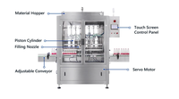 Machine de remplissage automatique électrique à 8 têtes de haute précision 2000-2400 BPH pour liquides (détergent, lotion, shampoing)