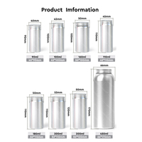 Boîte en aluminium cylindrique de capacité personnalisée pour médicaments, écologique, recyclable, avec logo imprimé personnalisé