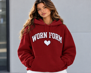 Women's <b>Pink</b> Oversized Hoodie Custom Glitter Print Heart Logo Fleece <b>Sweatshirt</b> Regular Sleeve Autumn Style Streetwear - Product Image 2