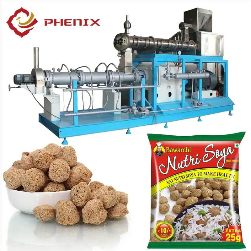 High Quality Soya meat extruded high moisture soy protein artificial meat food machinery with low price From Phenix Machinery