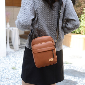 Women's Vertical Square Crossbody Bag Lightweight Layered Design Zipper Closure Everyday Use Spring 2025 YZ8821 - Product Image 3