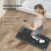 Tapis de marche pliable sous le bureau, gain de place, pour la maison et le bureau, avec vitesse réglable et écran LED