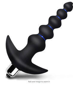 Vibrador Anal de Silicona Impermeable con 10 Modos de Vibración, Tapón Anal Flexible con Forma de Bala para Adultos - Product Image 1