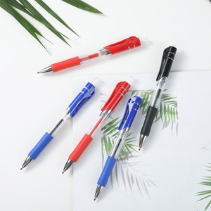 Stylos à bille en plastique à encre gel noirs, bleus et rouges de 0,5 mm et 1 mm, personnalisables en gros, pour l'école et le bureau - Product Image 1