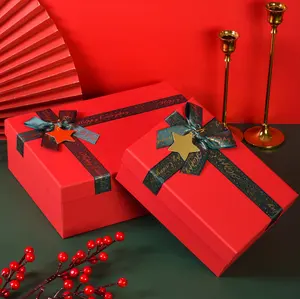 Высокое Качество Пользовательский логотип различный цвет размер картон красная подарочная коробка роскошная упаковка подарочная коробка