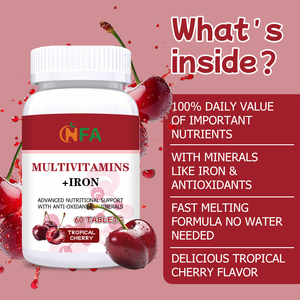 Suplemento Dietético NFA OEM, Multivitaminas + Hierro en Tabletas, Apoyo Nutricional Avanzado con Antioxidantes y Minerales - Product Image 4