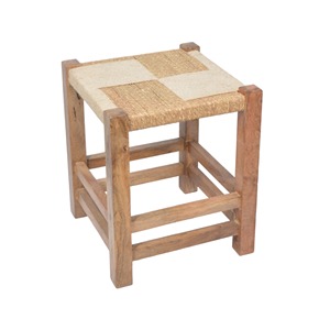 High Quality Hand-Woven Rattan <b>Stool</b> Custom Designed for Living Room Hotel Restaurant Natural <b>Wooden</b> Finished Outdoor Kitchen - Product Image 2