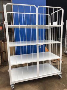 Hersteller von Industriellen Metall-Faltbarem Sicherheits-Drahtgitter-Rollcontainern für Lagerhäuser - Product Image 6