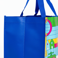 Sacs fourre-tout en PP tissé robustes, imprimés de dessins animés, personnalisables, avec poignées renforcées, pour enfants, école, pique-nique, marché, shopping, OEM/ODM