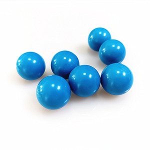 Bola Plastik POM Delrin Biru Kecil Murah Berwarna, Dibuat dengan Metode Injeksi, Ukuran 17.27mm dengan Layanan Pemotongan untuk Bantalan Beban Ringan - Product Image 3
