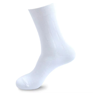 Wholesale Plain Plaid Mens Formal <b>Socks</b> Breathable Bamboo Woven Casual for Autumn Season Dropshipping <b>High</b> Quality - Product Image 2