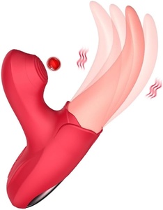 2-in-1 yetişkin gül oyuncak vibratör yalama ve Thrusting titreşim fonksiyonları ile klitoris g-spot stimülasyon için 10*10 - Product Image 1