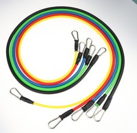 Conjunto de bandas de resistencia para hacer ejercicio, tubo elástico de látex, personalizado, 11 unidades
