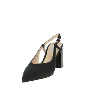 Zapatos de tacón para mujer Keys Donna Slingback K-10612 Argento Pumps Black Heel - Product Image 6
