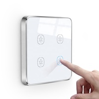 Interruptor de Luz Inteligente Zigbee 3.0, Compatible con Alexa, Línea N+L 86, Interruptor Táctil, Smart Thing