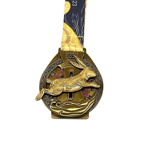 निः शुल्क डिजाइन कस्टम धातु 3 डी जस्ता मिश्र धातु टेबल टेनिस अचार पदक रोटेट - Product Image 6