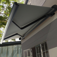 Toldo Retráctil para Exteriores, Cubierta para Puerta y Ventana, Protección Solar y contra la Lluvia, para Jardín y Terraza