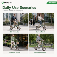 Bicicleta Eléctrica Plegable de 14 Pulgadas, 36V 250W, Diseño Compacto, Bicicleta Eléctrica Urbana