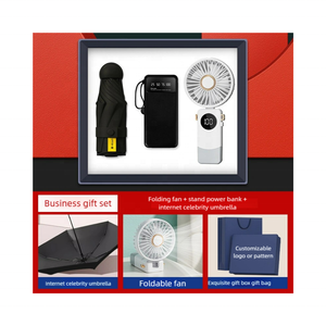 Souvenirs de mariage d'été spéciaux <span class=keywords><strong>Promo</strong></span> Cadeau Tasse <span class=keywords><strong>Capsule</strong></span> Parapluie Ventilateur Pliable Cadeau Ensemble pour les invités - Product Image 1