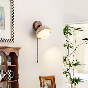 Huangdong Stone <b>Wall</b> Lamp E26 Led Energy Saving Bulb <b>Switch</b> Control Bedroom Living Room <b>Lighting</b> Fixture - Product Image 4