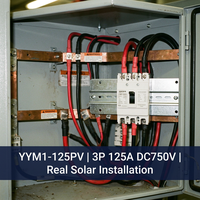 Disjoncteur à boîtier moulé solaire photovoltaïque Yycore YYM1-125PV 3P 125A DC 750V DC MCCB IEC 60947 2 CE