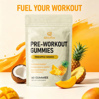 Gummies pré-entraînement Qbioflex en marque privée avec vitamines B6, B12, compléments végétaliens pour femmes et hommes
