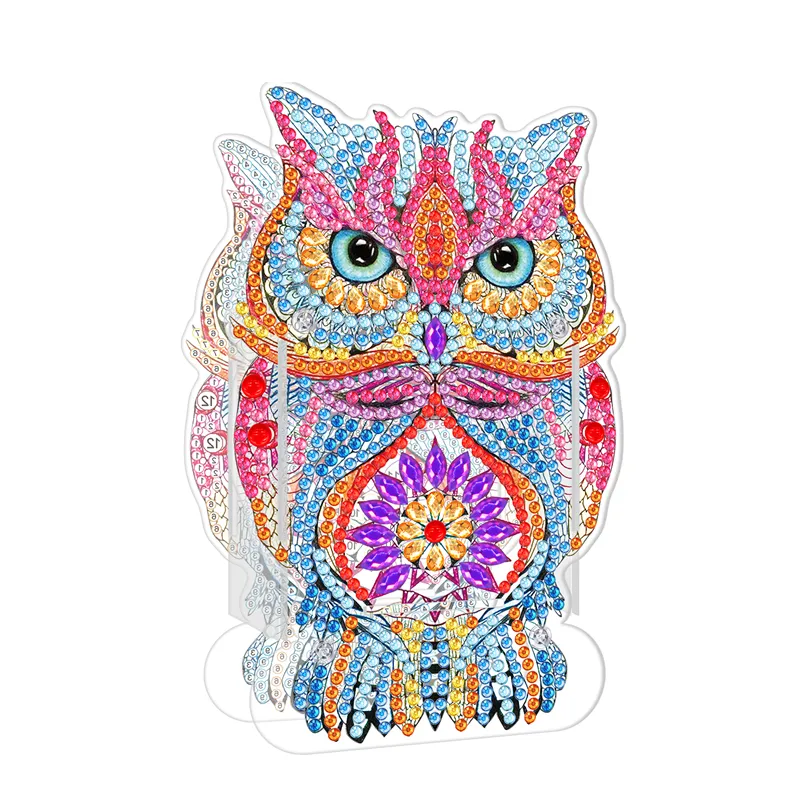 Animal painting owl Diy diamond painting kits for kids Pen holders for Studying house decor BT05