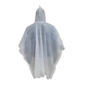 Wholesale Customize Transparent Portable Biodegradable Disposable <strong>Raincoat</strong> PLA Rain Cape Waterproof Rain Coat Poncho with Logo - Product Image 2