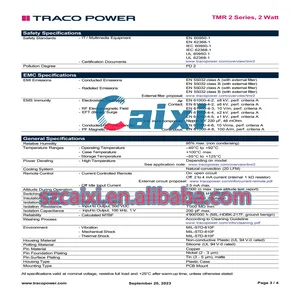 Alta qualidade DC-DC Conversor TRACOPOWER TMR4823-2W Módulo De Potência TMR 4823