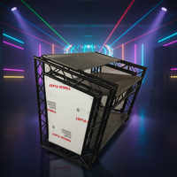 Cabine DJ mobile pliable à LED pour boîte de nuit