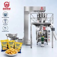 Machine d'emballage VFFS de type collier pour chips de banane, avec pesoir multi-têtes et système de purge automatique à l'azote