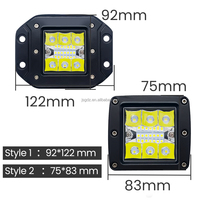 5 pouces 39W carré LED lampe automatique montage encastré tout-terrain camion pick-up bateau barre lumineuse Spot inondation phare gousses accessoires de voiture