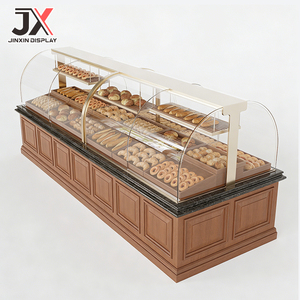 Meuble de présentation sur mesure pour pâtisserie, boulangerie, <span class=keywords><strong>comptoir</strong></span> de vente au détail vintage simple, <span class=keywords><strong>vitrine</strong></span> à pâtisseries et desserts, en promotion - Product Image 5