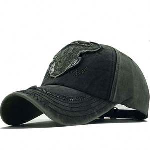 Vente en gros de vieilles casquettes vintage casquettes de sport lavées homme logo personnalisé patchs en détresse casquette de papa de baseball chapeau - Product Image 3