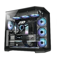 Boîtier de jeu ATX Full Tower à démontage rapide avec fenêtre latérale, compatible avec le refroidissement liquide 360 mm et les ventilateurs RGB 12 cm
