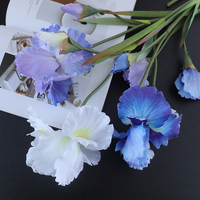 Fabricant de fleurs d'iris, vente en gros de fleurs d'iris artificielles de haute qualité, échantillon gratuit, décoration de mariage, aménagement paysager, jardin, iris
