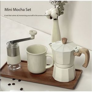 Juego de Molinillo de Café Manual, Cafetera Mocha, Juego de 6 Piezas, Cafetera Manual, Cafetera para Festivales, Juego de Regalo de Café Premium - Product Image 5