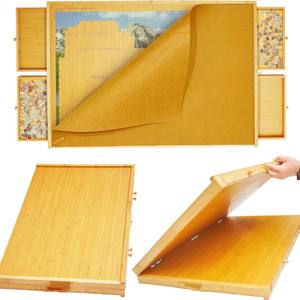 <span class=keywords><strong>Table</strong></span> de puzzle en bois pour enfants de 8 à 13 ans jouet de bricolage avec 1001 à 2000 pièces conception de plateau tournant pliant - Product Image 1