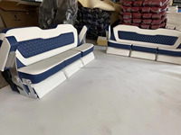 Couleur personnalisée Yacht Deluxe Moderne 3 places Canapé Banquette Banquette Marine Pliable Sièges De Bateau Pour Bateau Ponton